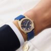 GW1000L4-6 Women Quartz Blue Dial Analog Silicone Watch GW1000L4