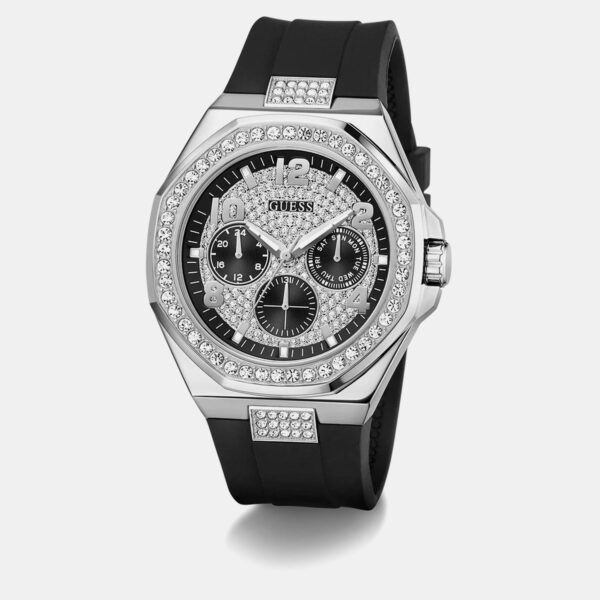 Men Quartz Silver Dial Multi-Function Silicone Watch GW1002G1