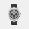Men Quartz Silver Dial Multi-Function Silicone Watch GW1002G1