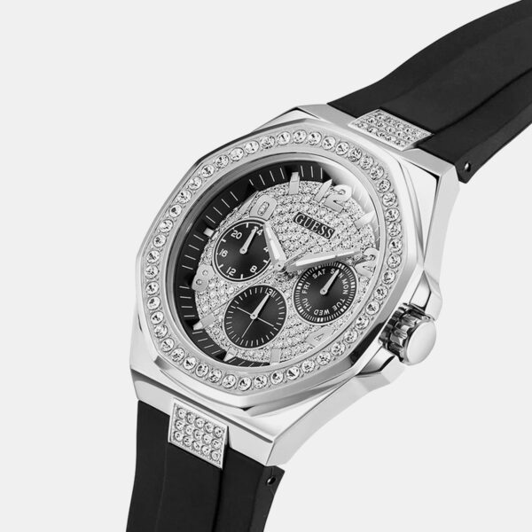 Men Quartz Silver Dial Multi-Function Silicone Watch GW1002G1