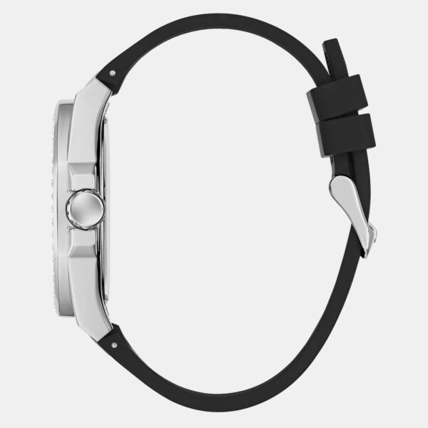 Men Quartz Silver Dial Multi-Function Silicone Watch GW1002G1