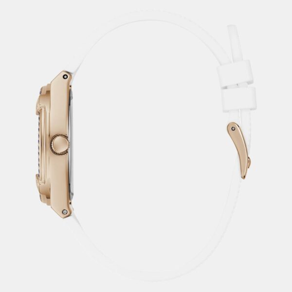 Women Quartz White Dial Multi-Function Silicone Watch GW1036L4