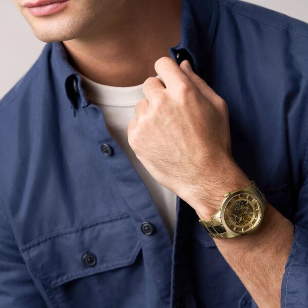 ME3280-5 Men Automatic Gold Dial Analog Stainless Steel Watch ME3280