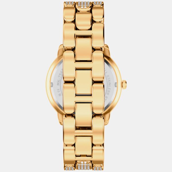 Phoebe Women Quartz Gold Dial Analog Stainless Steel Watch MK7565