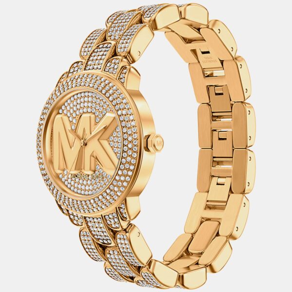 Phoebe Women Quartz Gold Dial Analog Stainless Steel Watch MK7565