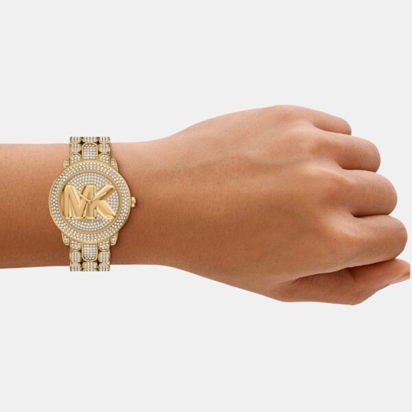 Phoebe Women Quartz Gold Dial Analog Stainless Steel Watch MK7565