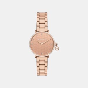 Pyper Women Quartz Rose Gold Dial Analog Stainless Steel Watch MK7573