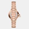 Pyper Women Quartz Rose Gold Dial Analog Stainless Steel Watch MK7573