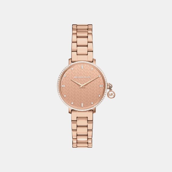 Pyper Women Quartz Rose Gold Dial Analog Stainless Steel Watch MK7573