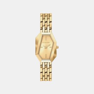 MK7590 Suri Women Quartz Gold Dial Analog Stainless Steel Watch MK7590