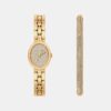 MK7596SET Maude Women Quartz Gold Dial Analog Stainless Steel Watch MK7596SET
