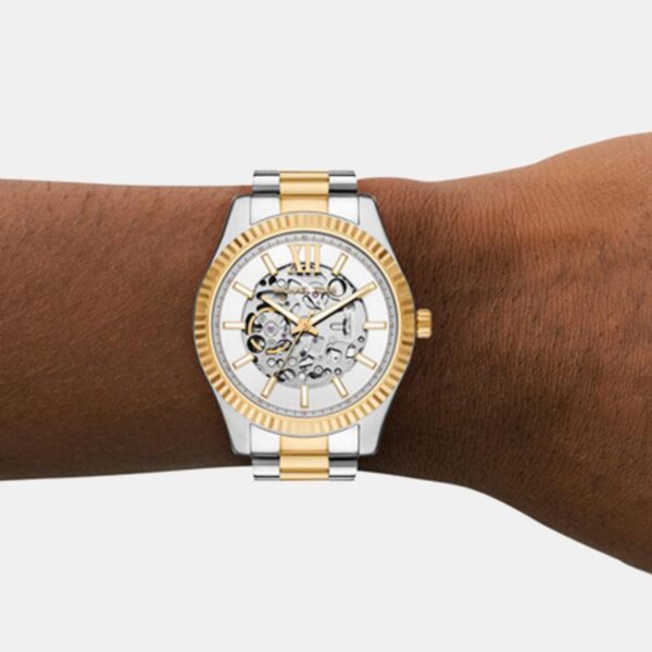 MK9243-4_jpg_fece1b5d-0a5a-4e98-a9b4-1ea9f26222c7 Lexington Men Automatic White Dial Analog Stainless Steel Watch MK9243