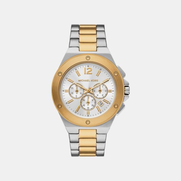 MKO1237 Lennox Men Quartz White Dial Chronograph Stainless Steel Watch MKO1237