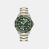 Men Quartz Green Dial Analog Stainless Steel Watch PW2GA0526