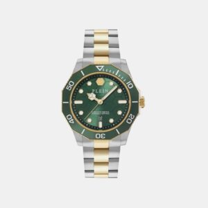 PW2GA0526 Men Quartz Green Dial Analog Stainless Steel Watch PW2GA0526