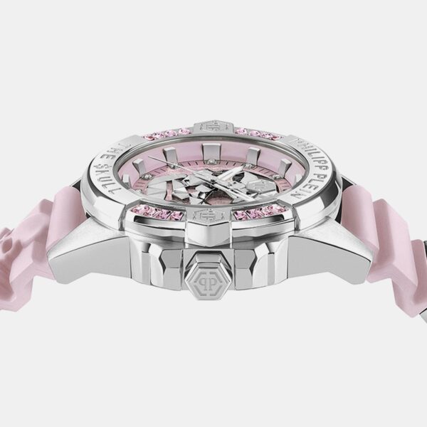 PWNAA1123-2 Women Quartz Pink Dial Analog Silicone Watch PWNAA1123