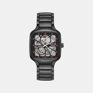 R27174712 True Square Men Automatic Black Dial Analog Ceramic Watch R27174712