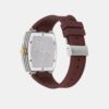 Men Quartz Burgundy Dial Analog Silicone Watch SFT800225