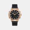 Men Quartz Black Dial Analog Silicone Watch SFT900325