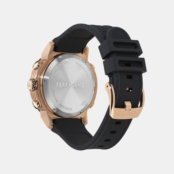 SFT900325-2 Men Quartz Black Dial Analog Silicone Watch SFT900325