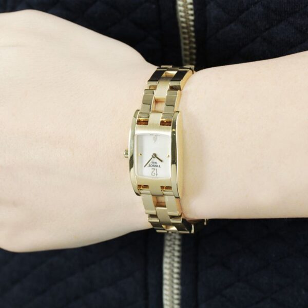 T0421093311700-2 T Lady Women Quartz Mother Of Pearl Dial Analog Stainless Steel Watch T0421093311700