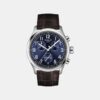 Men Quartz Blue Dial Chronograph Leather Watch T1164171604200
