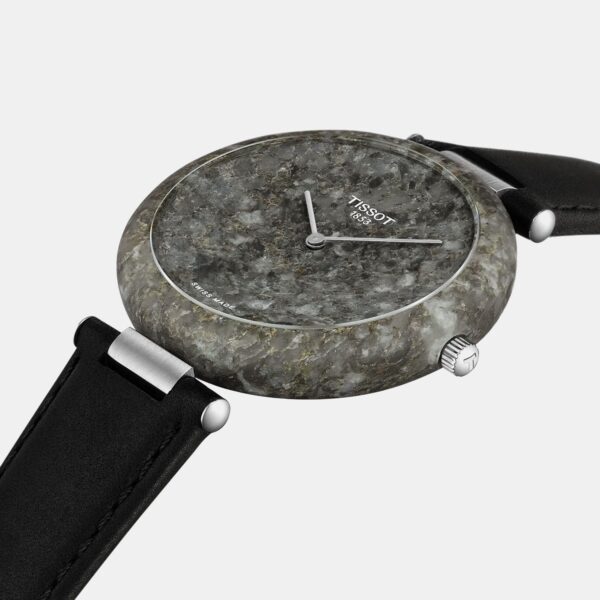 Classic Contemporary Unisex Quartz Grey Dial Analog Leather Watch T1474099651000