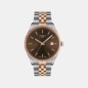 Ballade Men Quartz Brown Dial Analog Stainless Steel Watch T1564102229101
