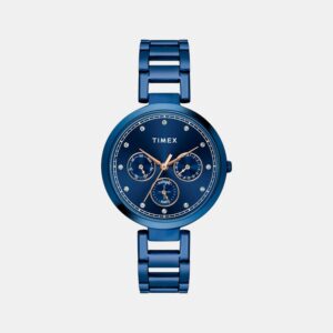 TW000X268_1_9934afc4-0925-4c07-a7fc-df5b67533343 Fashion Women Quartz Blue Dial Multi-Function Stainless Steel Watch TW000X268