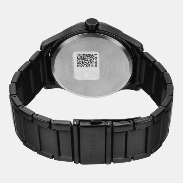 TW0TG7625_4 Fashion Men Quartz Black Dial Multi-Function Stainless Steel Watch TW0TG7625