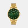 TW0TG8027_1 Fashion Men Quartz Green Dial Analog Stainless Steel Watch TW0TG8027