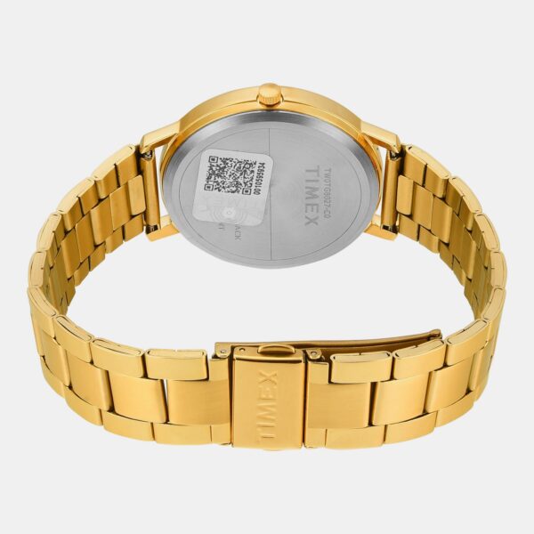 TW0TG8027_5 Fashion Men Quartz Green Dial Analog Stainless Steel Watch TW0TG8027