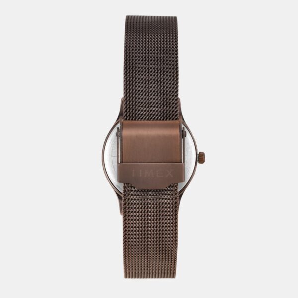 TW0TL8718_5 Fashion Women Quartz Brown Dial Analog Mesh Watch TW0TL8718