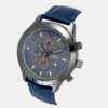 TWEG18513_1 Fashion Men Quartz Grey Dial Chronograph Leather Watch TWEG18513
