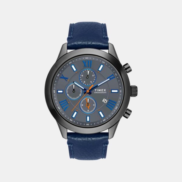 TWEG18513_1_9baea304-d33f-455e-bafa-217b8f720b90 Fashion Men Quartz Grey Dial Chronograph Leather Watch TWEG18513