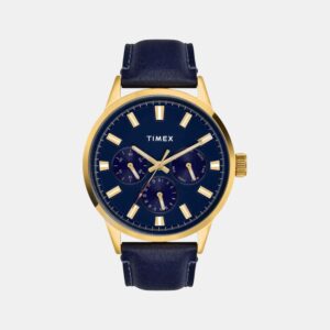 TWEG19928_1_e60584e8-1a51-44ea-b4db-976a5f17d26c Fashion Men Quartz Blue Dial Multi-Function Leather Watch TWEG19928