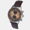 Fashion Men Quartz Salmon Dial Chronograph Leather Watch TWEG19930