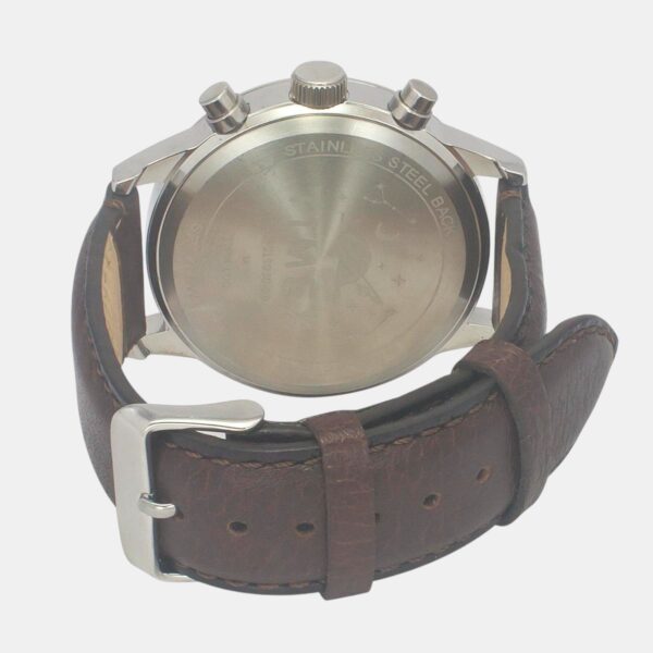 Fashion Men Quartz Salmon Dial Chronograph Leather Watch TWEG19930