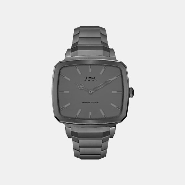 TWEG34102 Signio Men Quartz Gunmetal Dial Analog Stainless Steel Watch TWEG34102