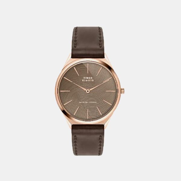 TWEG34200 Signio Men Quartz Brown Dial Analog Leather Watch TWEG34200