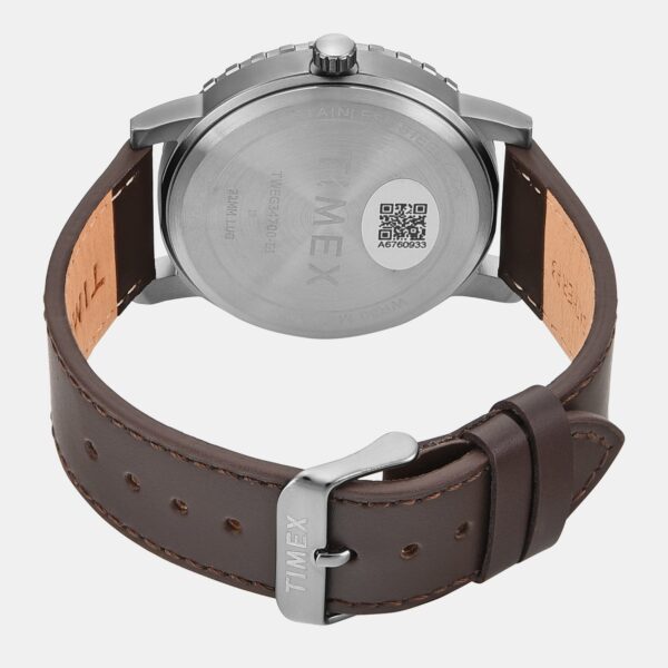 TWEG34700-4 Trendline Men Quartz Green Dial Multi-Function Leather Watch TWEG34700