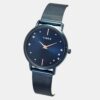 Fashion Women Quartz Blue Dial Analog Mesh Watch TWEL15620