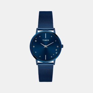 TWEL15620_1_9edb18a9-d8f2-49ab-9e20-dfb91a21c8b2 Fashion Women Quartz Blue Dial Analog Mesh Watch TWEL15620