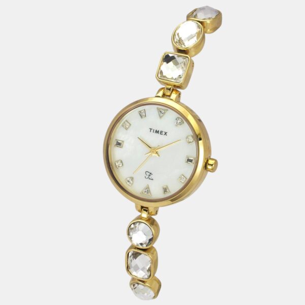 Fria Women Quartz Mother Of Pearl Dial Analog Brass Watch TWEL17304
