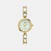 Fria Women Quartz Mother Of Pearl Dial Analog Brass Watch TWEL17304