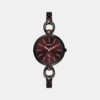 Fria Women Quartz Maroon Dial Analog Brass Watch TWEL18107