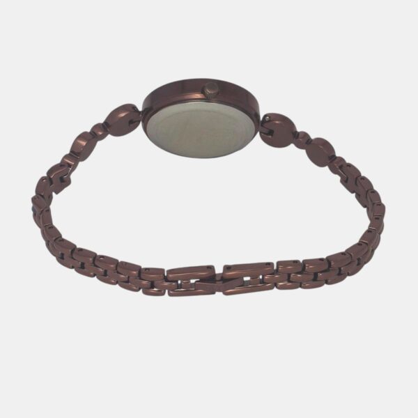 Fria Women Quartz Black Dial Analog Brass Watch TWEL18204