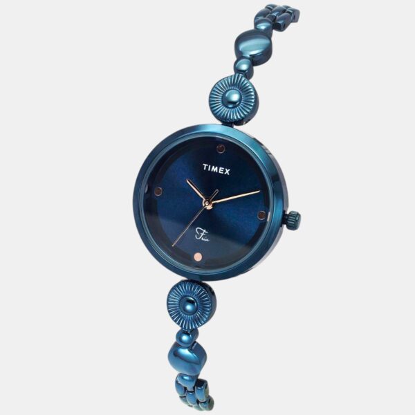 Fria Women Quartz Blue Dial Analog Brass Watch TWEL18205