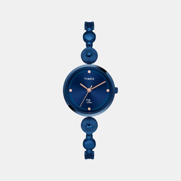 Fria Women Quartz Blue Dial Analog Brass Watch TWEL18205