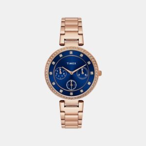 TWEL18703_1_0e1935c1-7fa0-49b7-9c91-4b86bc632fd3 Fashion Women Quartz Blue Dial Multi-Function Stainless Steel Watch TWEL18703
